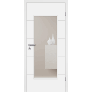 Usa alba de interior, design modern, cu sticla, vopsita multistrat, MALA 06 LA HD Mosel Türen - imagine 1